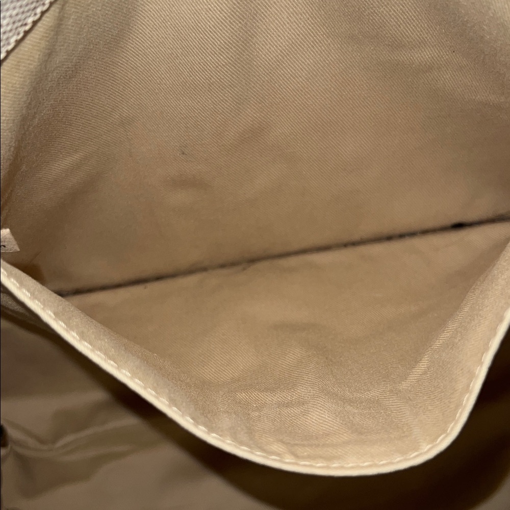 Authentic CHLOÉ Beige and Navy/black Leather Trim Canvas Tote Bag - Picture 9 of 17
